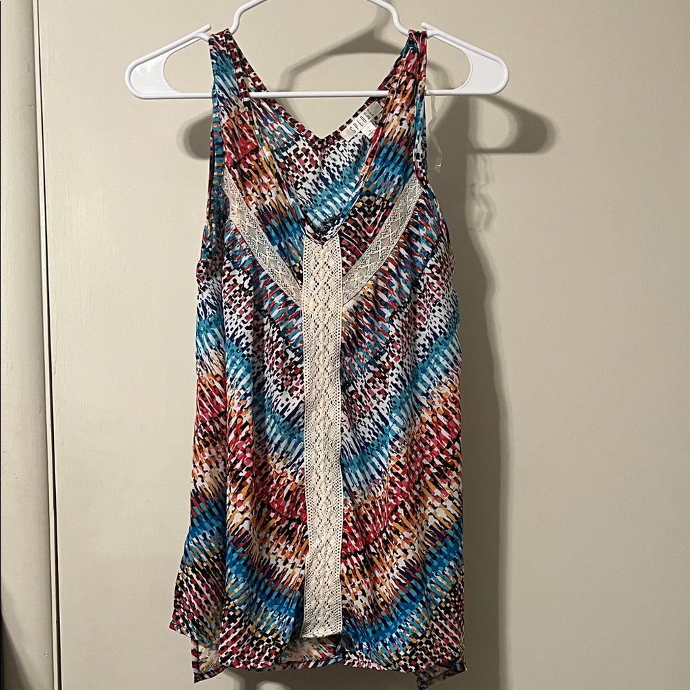 Spense Multicolor Patterned Tank Top